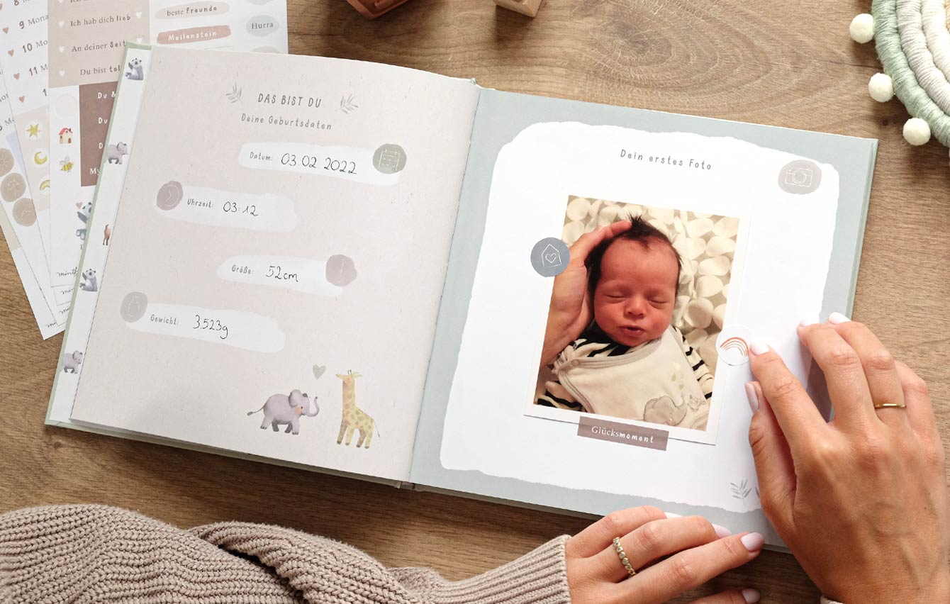 So gestaltest du dein Fotobuch fürs Baby