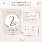 Meilensteinkarten Baby Tiere