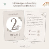 Meilensteinkarten Baby Tiere