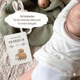 Meilensteinkarten Baby Tiere