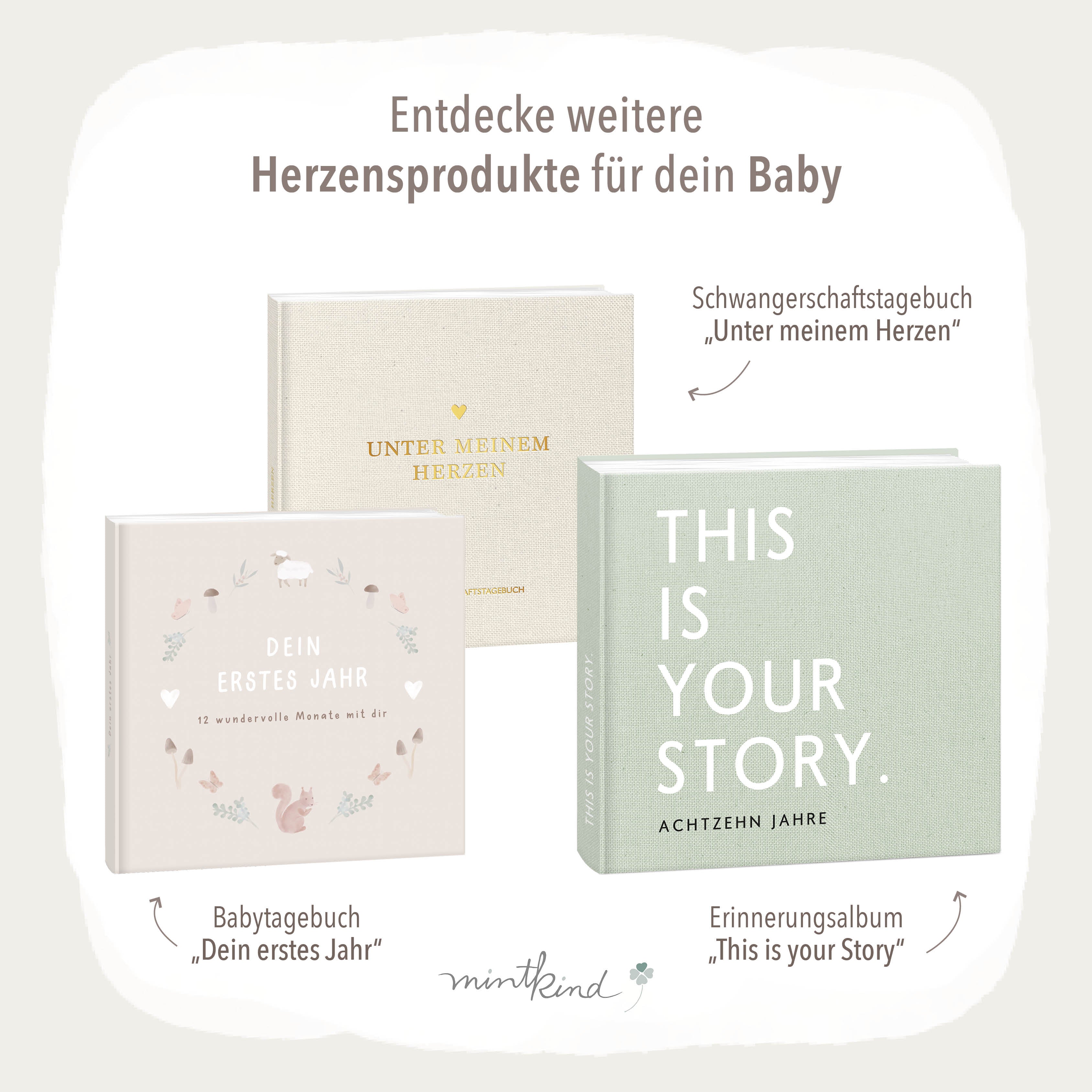 Meilensteinkarten Schwangerschaft Beige