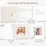 Erinnerungsbuch 18 Jahre Kindheit - Streifen Blau