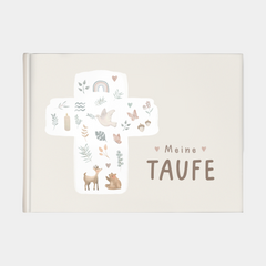 Erinnerungsbuch Taufe beige
