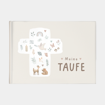 Erinnerungsbuch Taufe beige