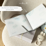 Babyparty Gästebuch blau