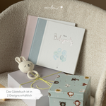 Babyparty Gästebuch blau