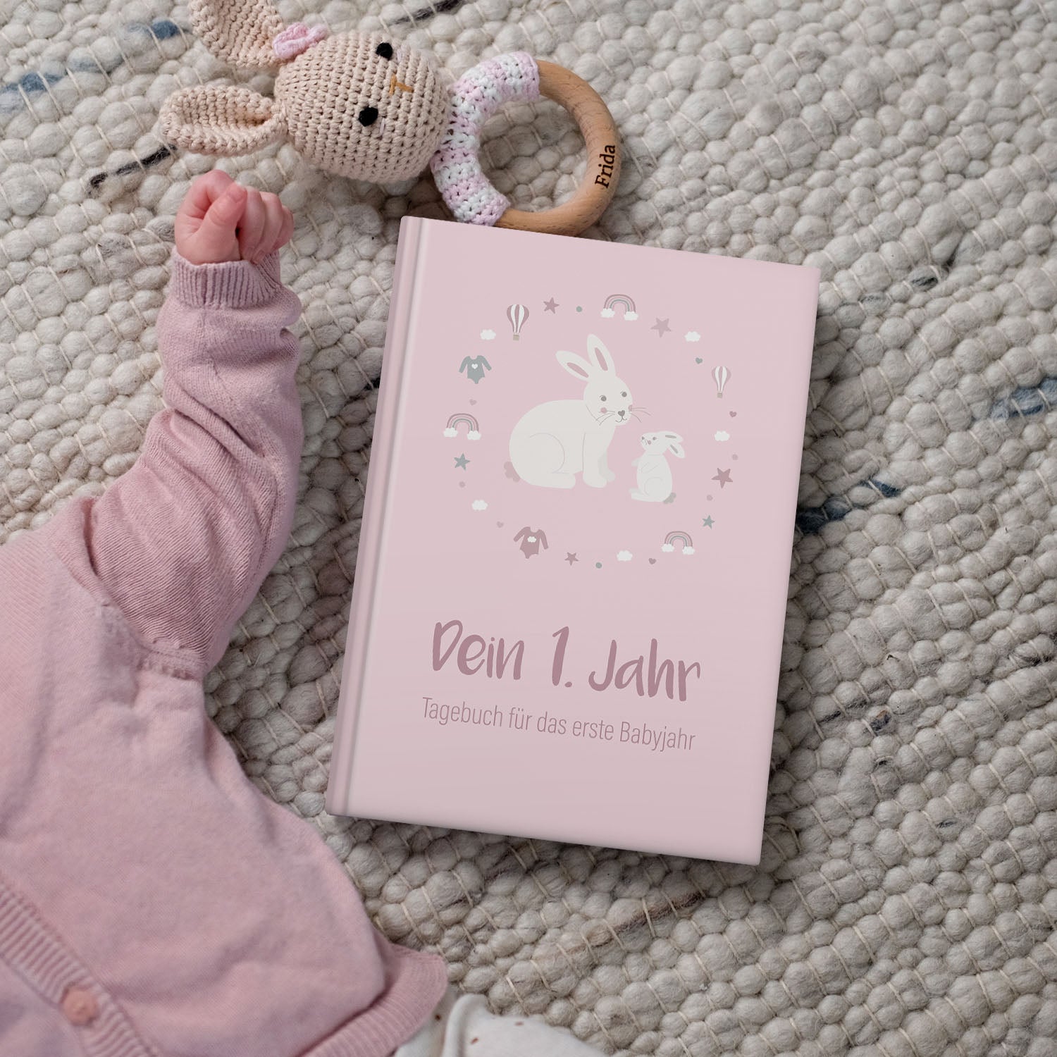 Baby-Tagebuch „Babys erstes Jahr" - Hase