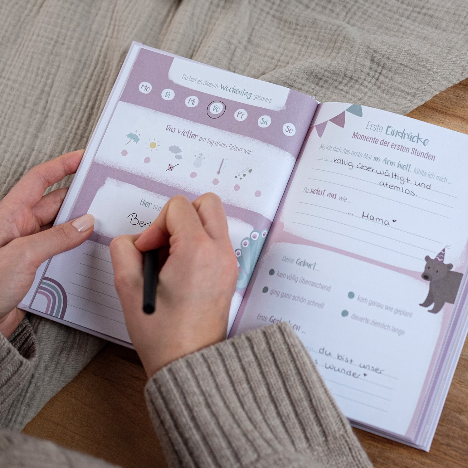 Baby-Tagebuch „Babys erstes Jahr" - Hase