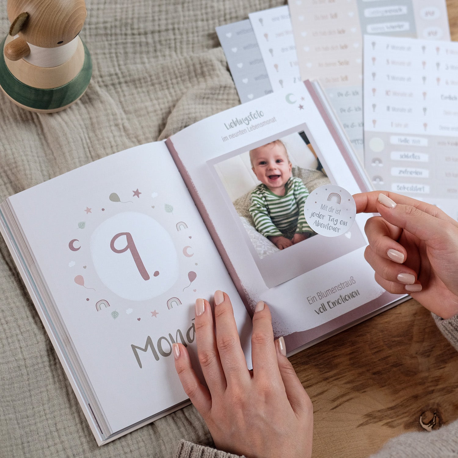 Baby-Tagebuch „Babys erstes Jahr" - Fuchs mit Sticker