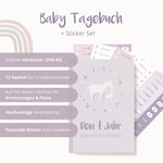 Baby-Tagebuch „Babys erstes Jahr" - Alpaka mit Stickern