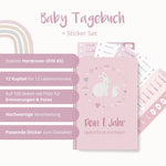 Baby-Tagebuch „Babys erstes Jahr" - Hase mit Sticker
