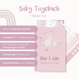 Baby-Tagebuch „Babys erstes Jahr" - Hase mit Sticker