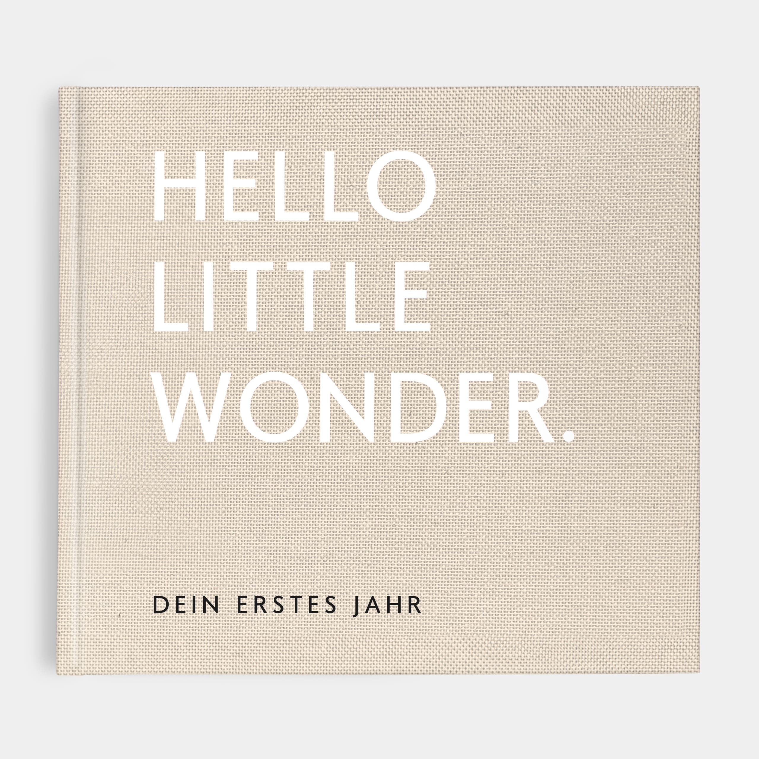 Babytagebuch erstes Lebensjahr Leinen Beige