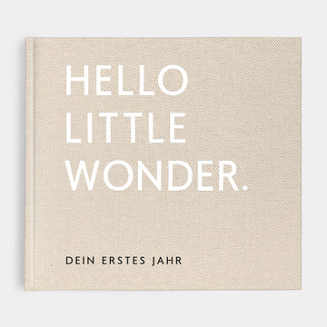 Babytagebuch erstes Lebensjahr Leinen Beige