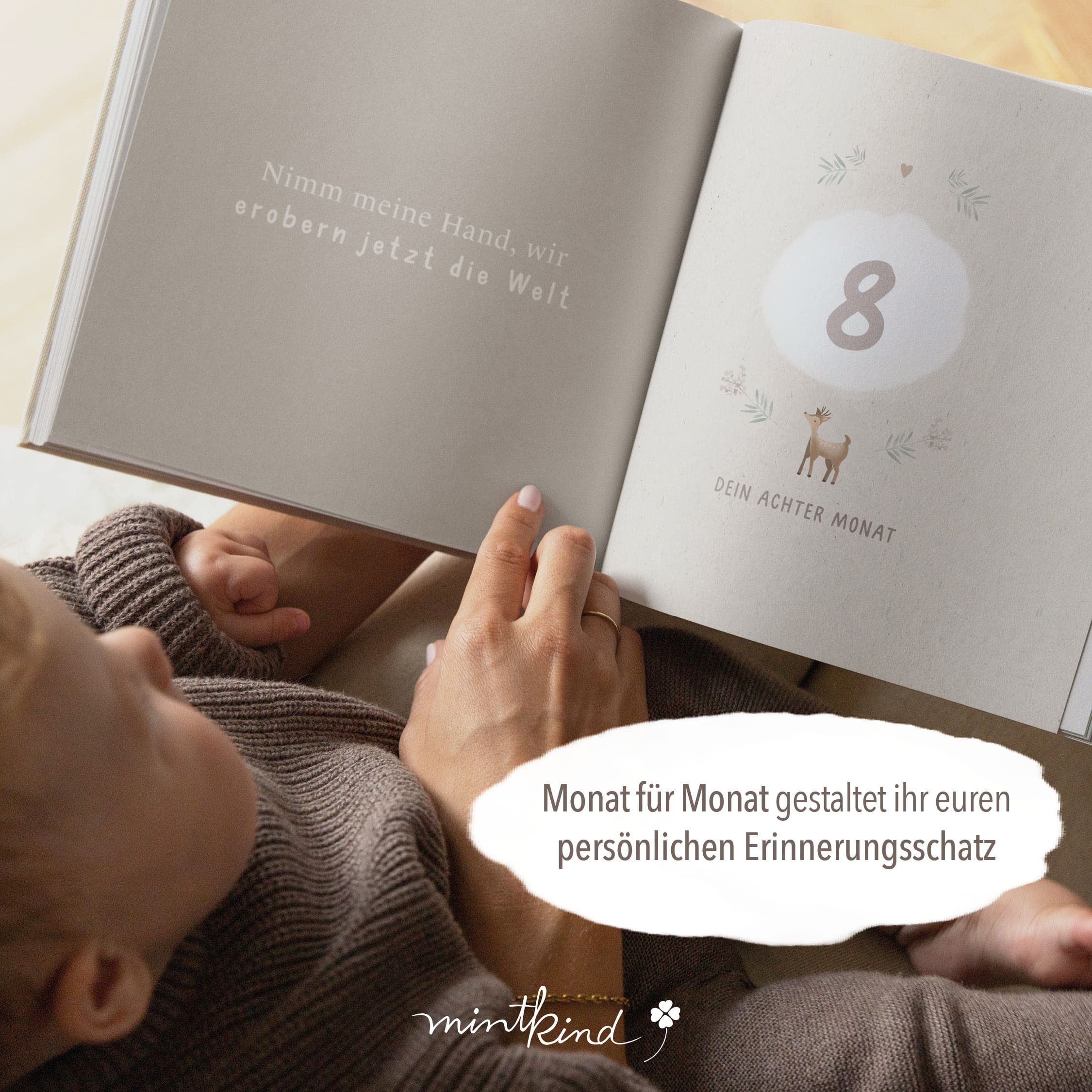 Babytagebuch Dein Erstes Jahr Beige Streifen 