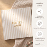 Babytagebuch Dein Erstes Jahr Beige Streifen 