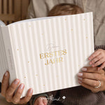 Babytagebuch Dein Erstes Jahr Beige Streifen 