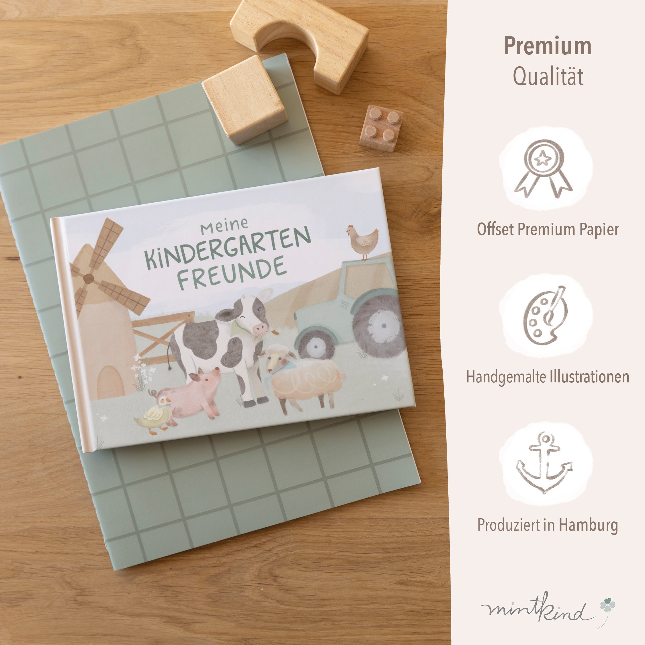  Freundebuch für den Kindergarten im Bauernhof-Design