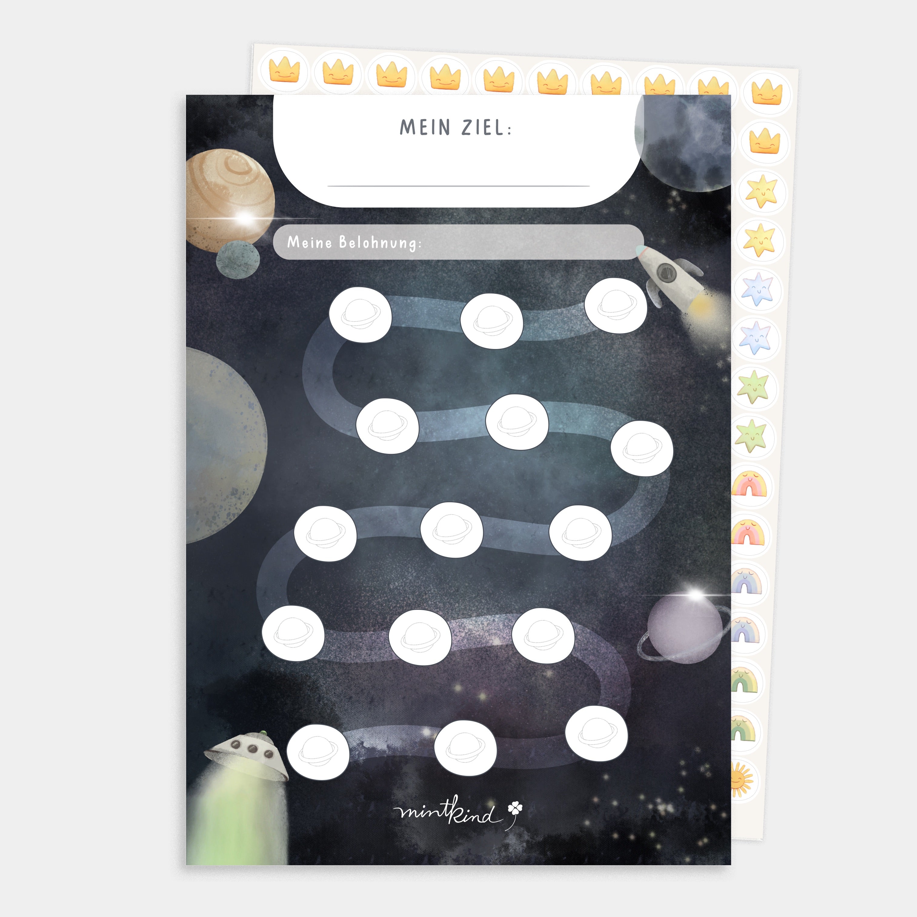 Belohnungsblock Motivationsblock Weltraum
