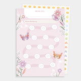 Belohnungsblock Motivationsblock Blumen
