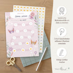 Belohnungsblock Motivationsblock Blumen