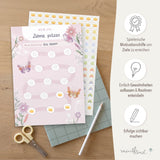 Belohnungsblock Motivationsblock Blumen