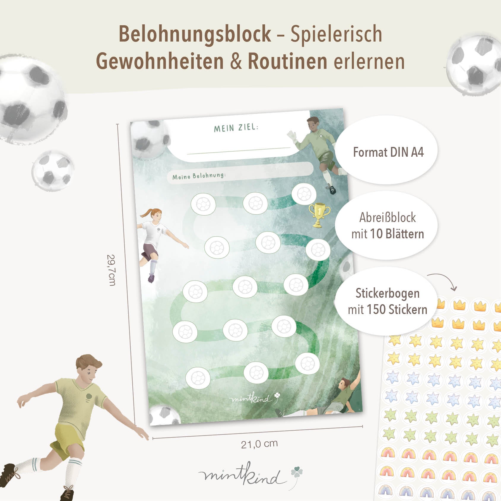 Belohnungsblock Motivationsblock Fussball