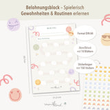 Belohnungsblock Motivationsblock Smileys