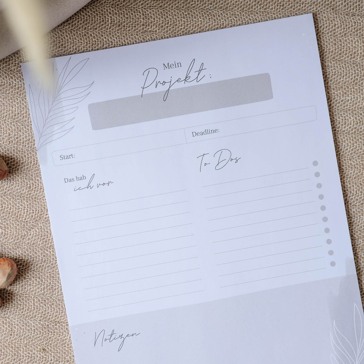 Block für Projekte