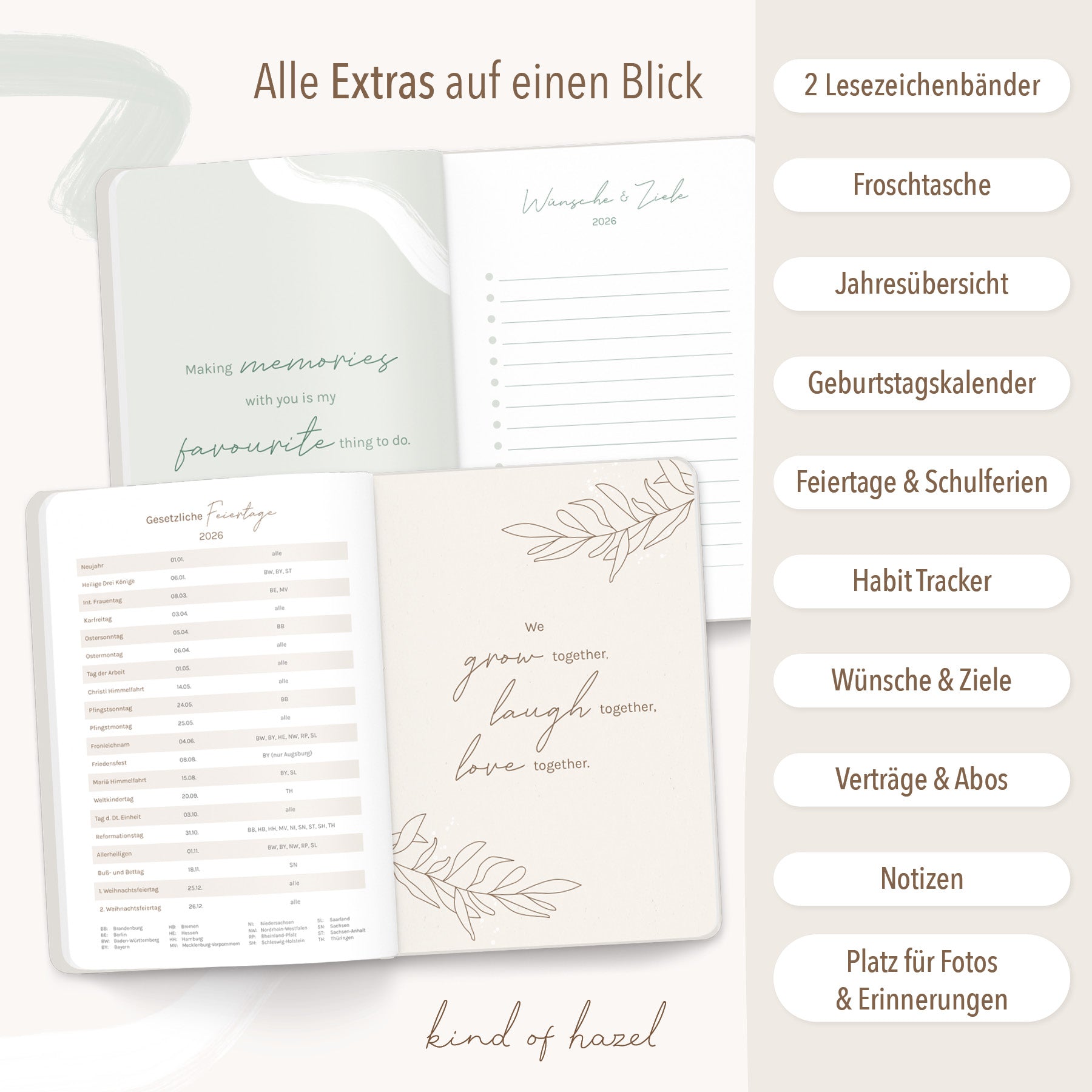 Buchkalender 2026 Familie A5 1 Woche 2 Seiten