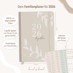 Buchkalender Familie 2026 A5 Beige 
