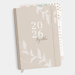 Buchkalender Familie 2026 Beige 