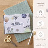 Freundebuch im Weltall-Design Beige