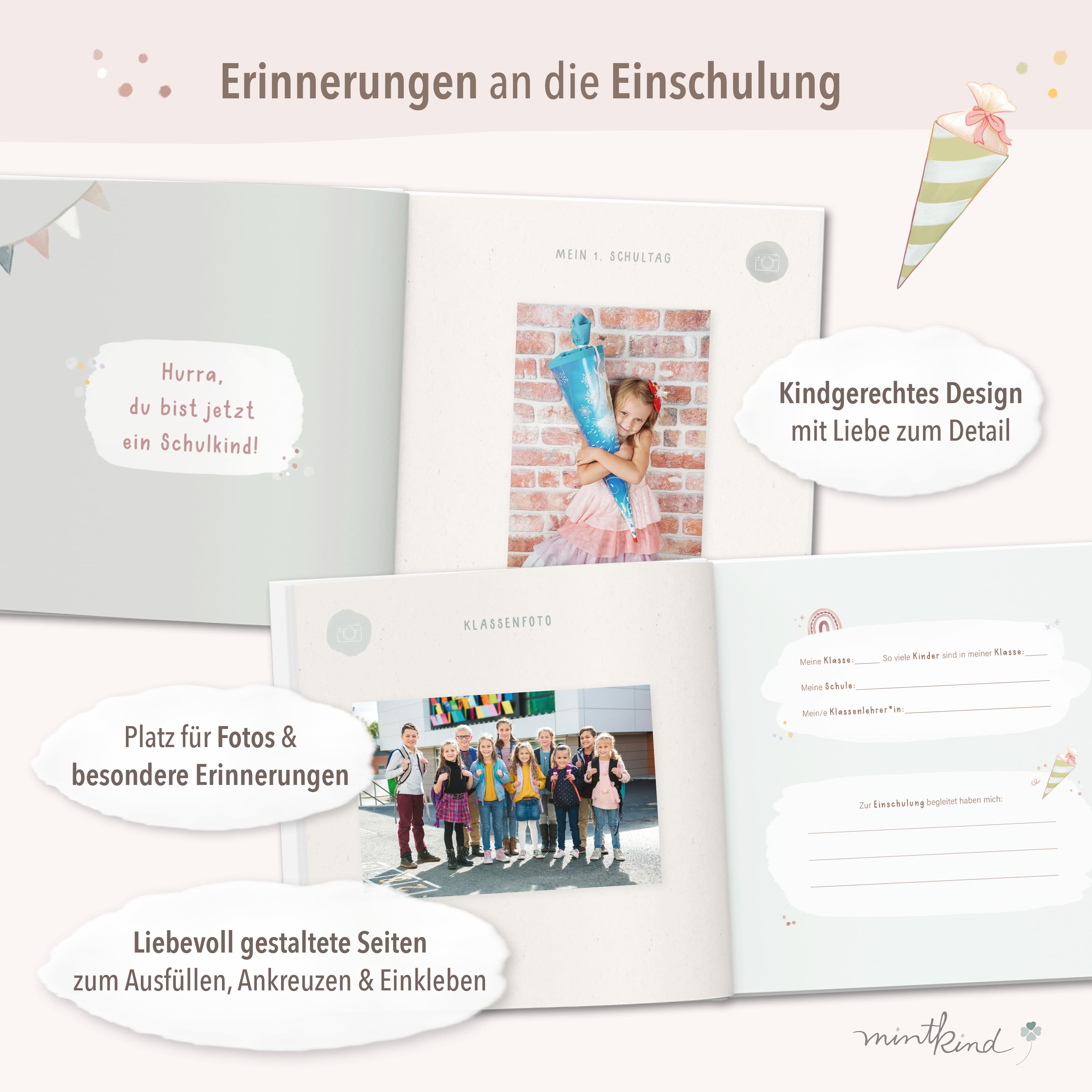 Gästebuch "Meine Einschulung" - Boho