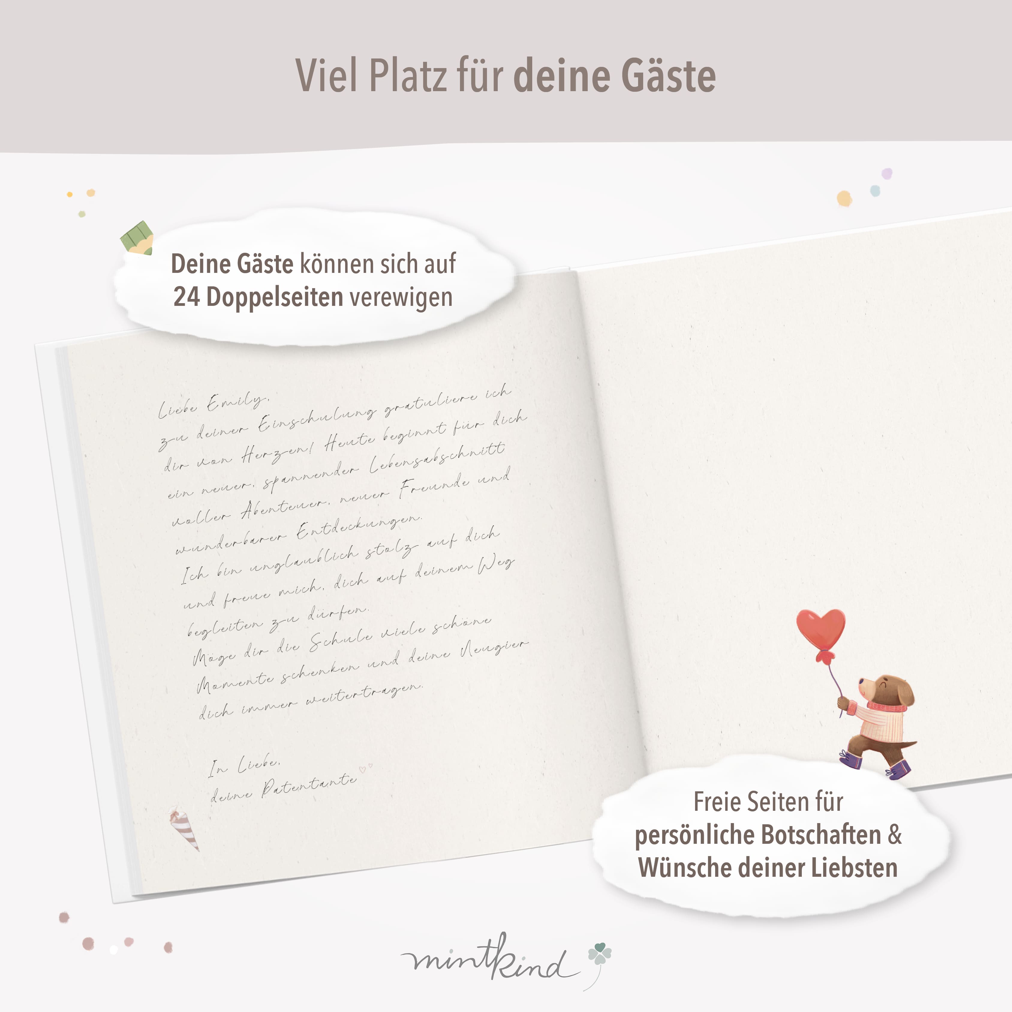 Gästebuch "Meine Einschulung" - Boho