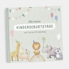 Erinnerungsalbum "Alle meine Kindergeburtstage" - salbei