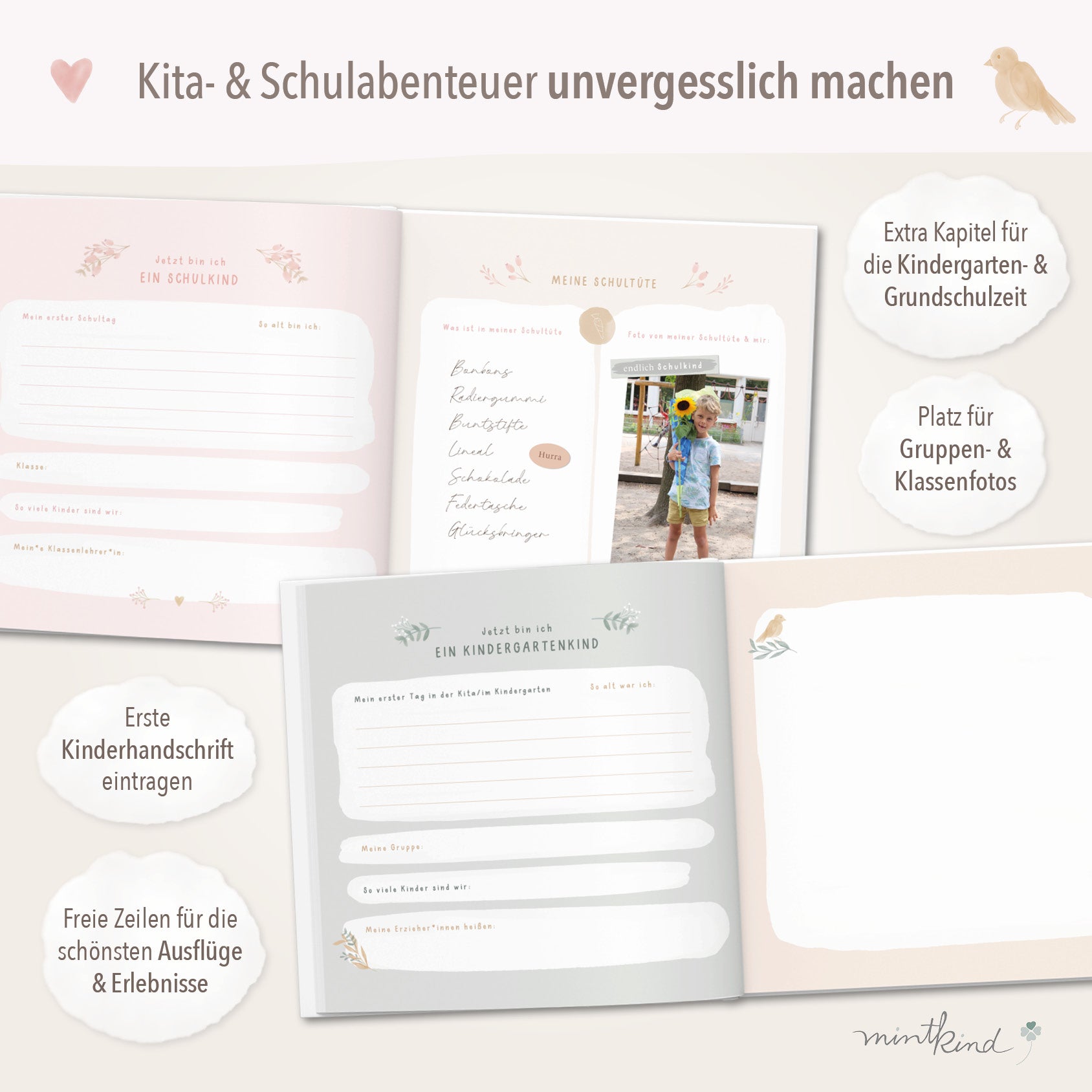 Erinnerungsalbum Meine Kindheit Blumen