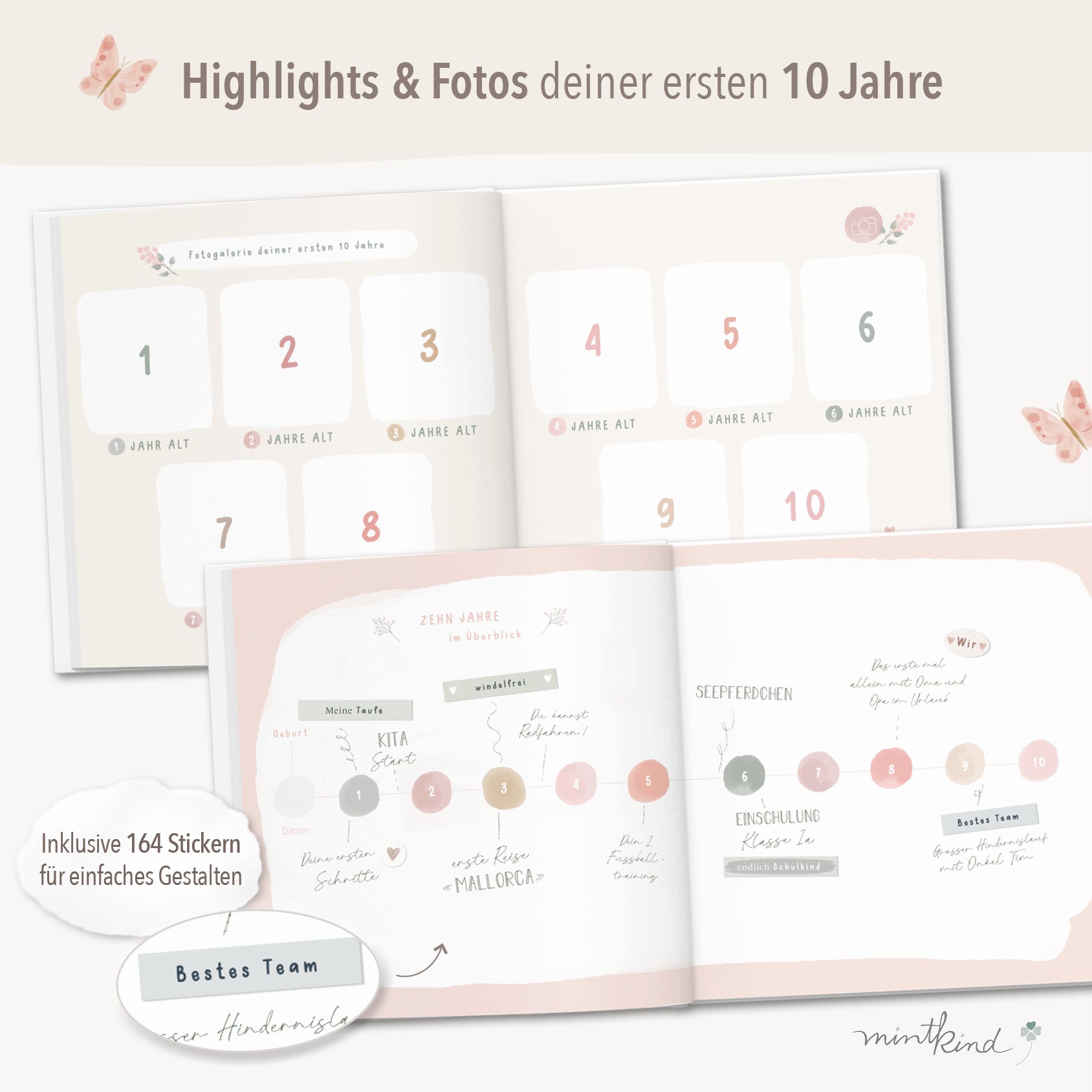 Erinnerungsalbum Meine Kindheit Blumen