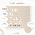 Erinnerungsbuch 18 Jahre Kindheit - Beige