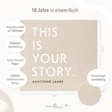 Erinnerungsbuch 18 Jahre Kindheit - Beige