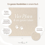 Erinnerungsbuch Familienhund beige Leinen zum Ausfüllen