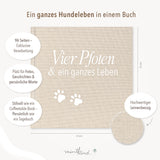 Erinnerungsbuch Familienhund beige Leinen zum Ausfüllen