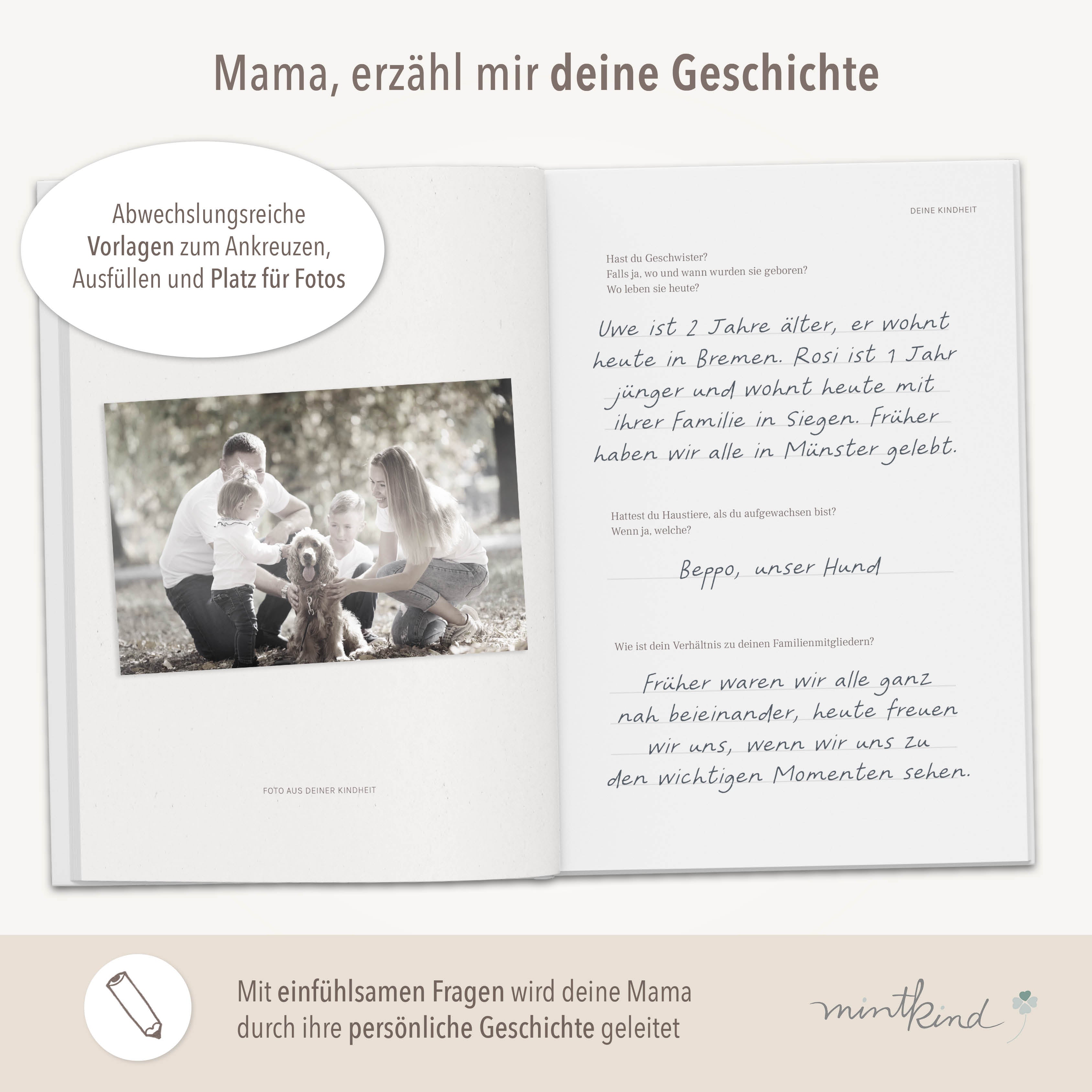 Erinnerungsbuch Leben Mama