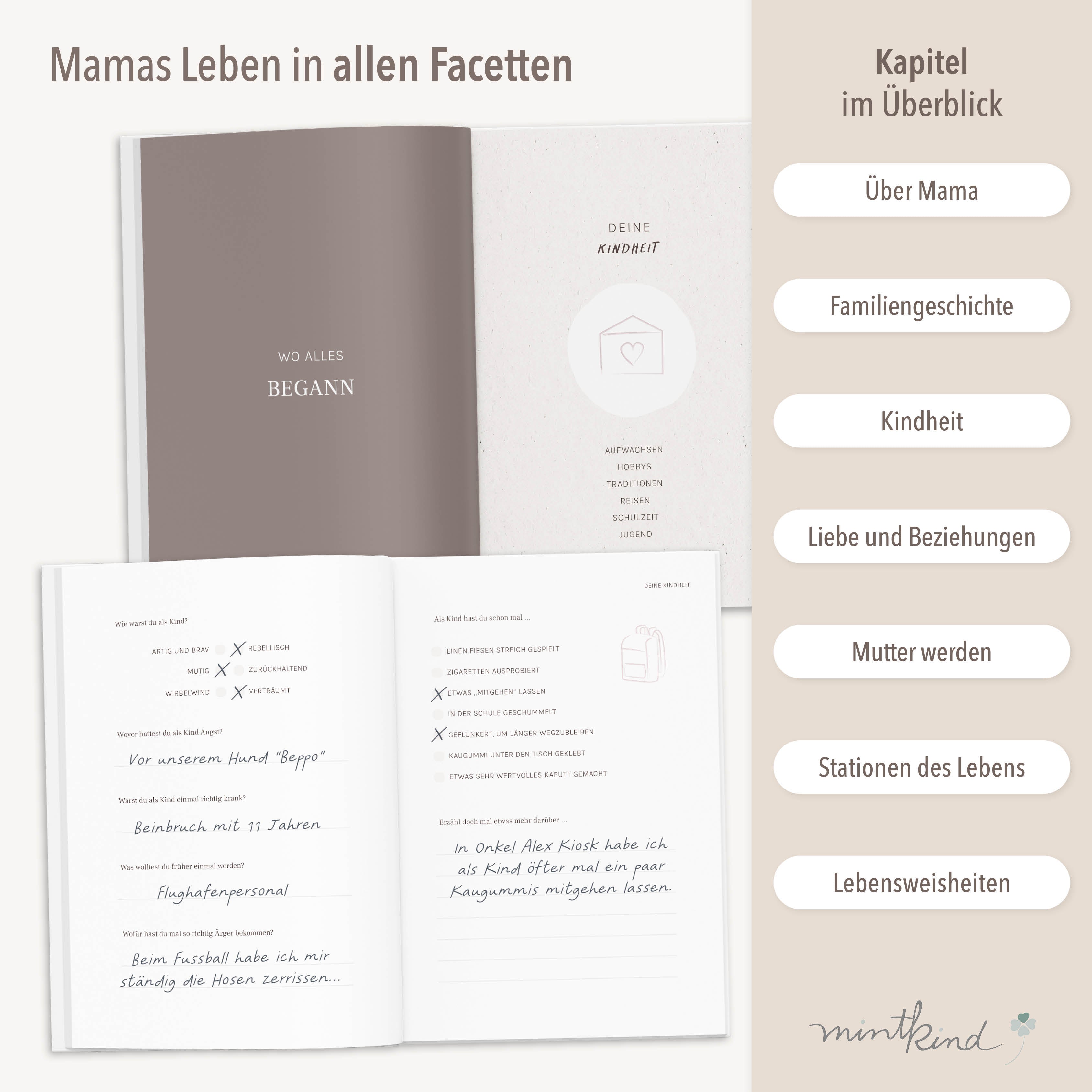 Erinnerungsbuch Leben Mama
