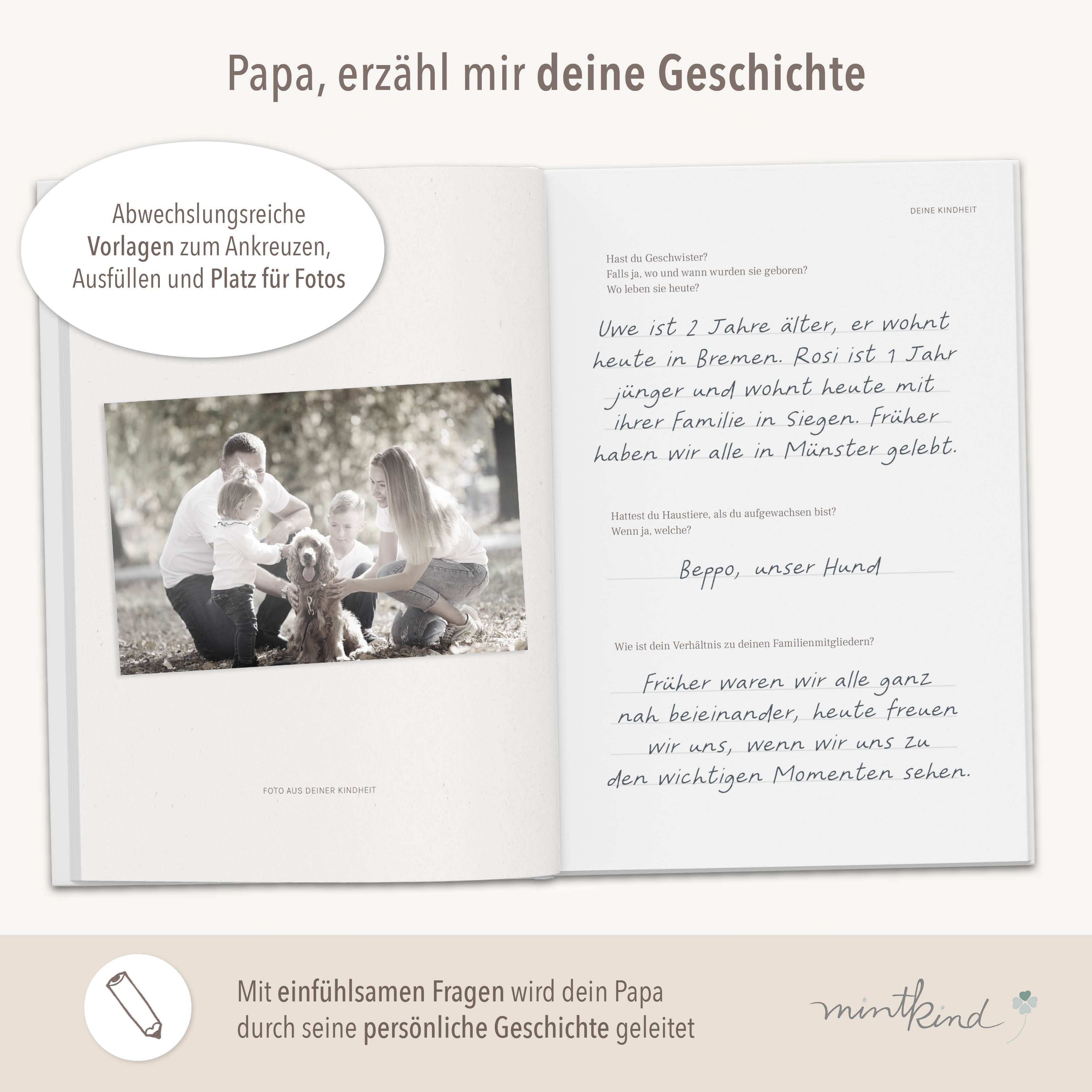 Erinnerungsbuch Leben Papa
