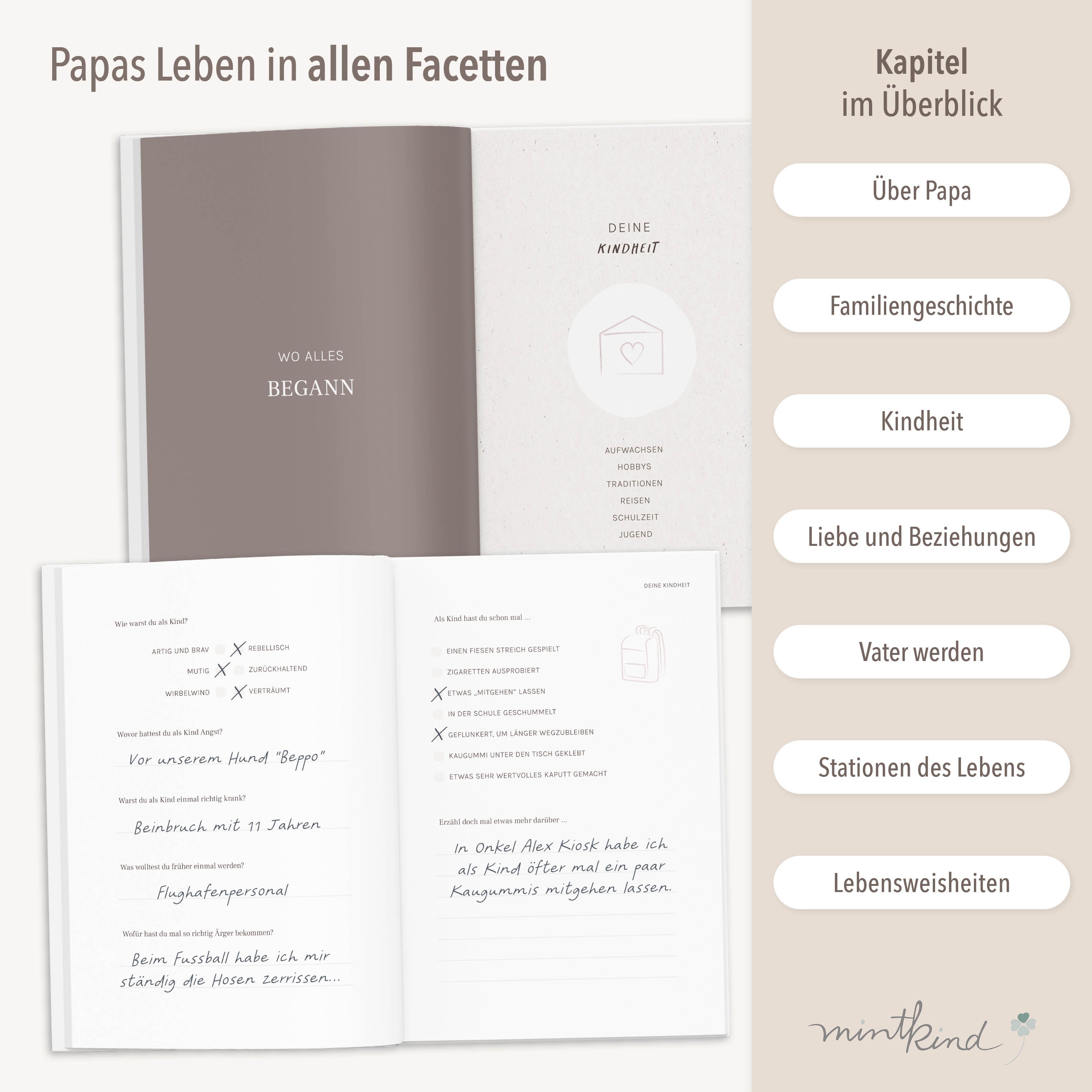 Erinnerungsbuch Leben Papa
