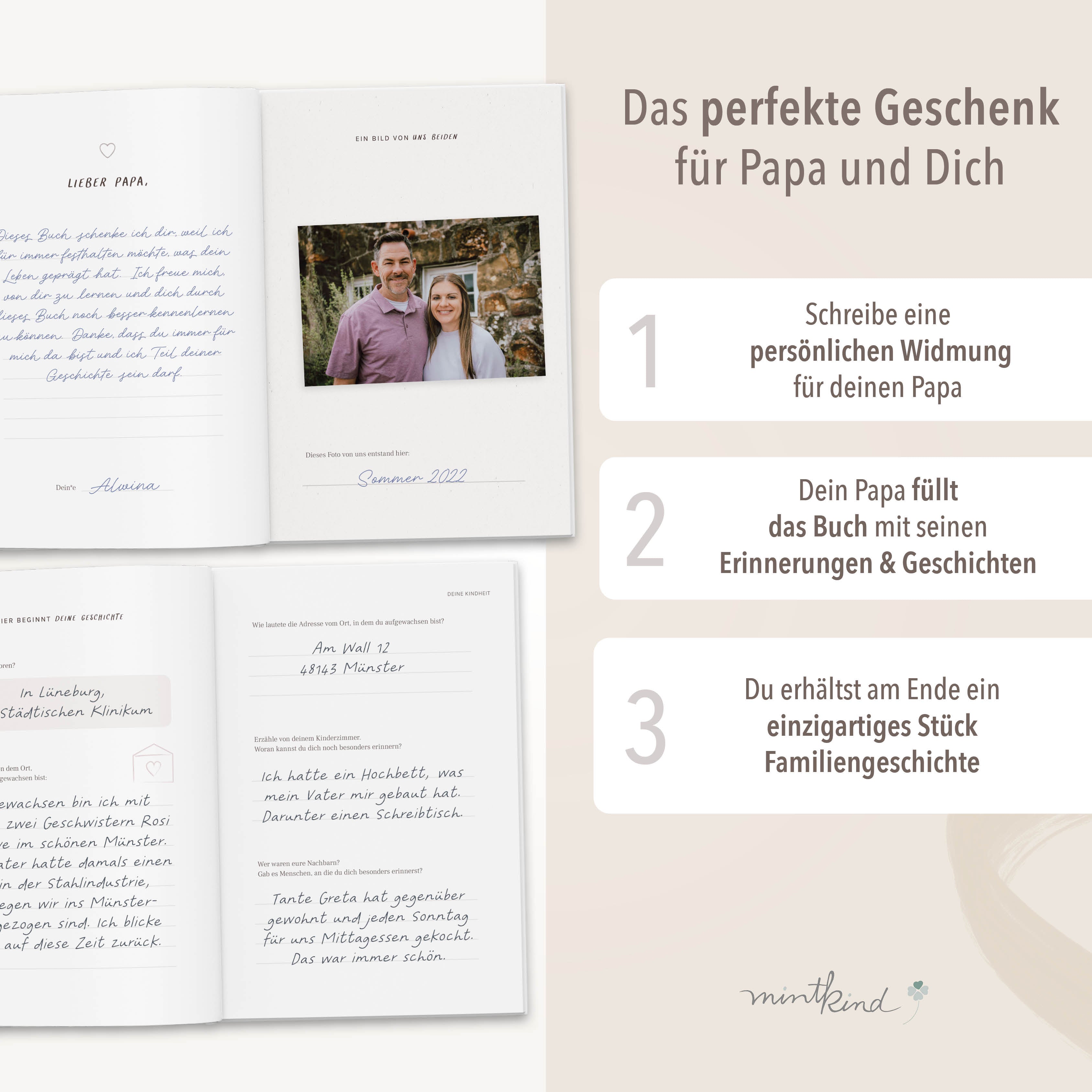 Erinnerungsbuch Leben Papa