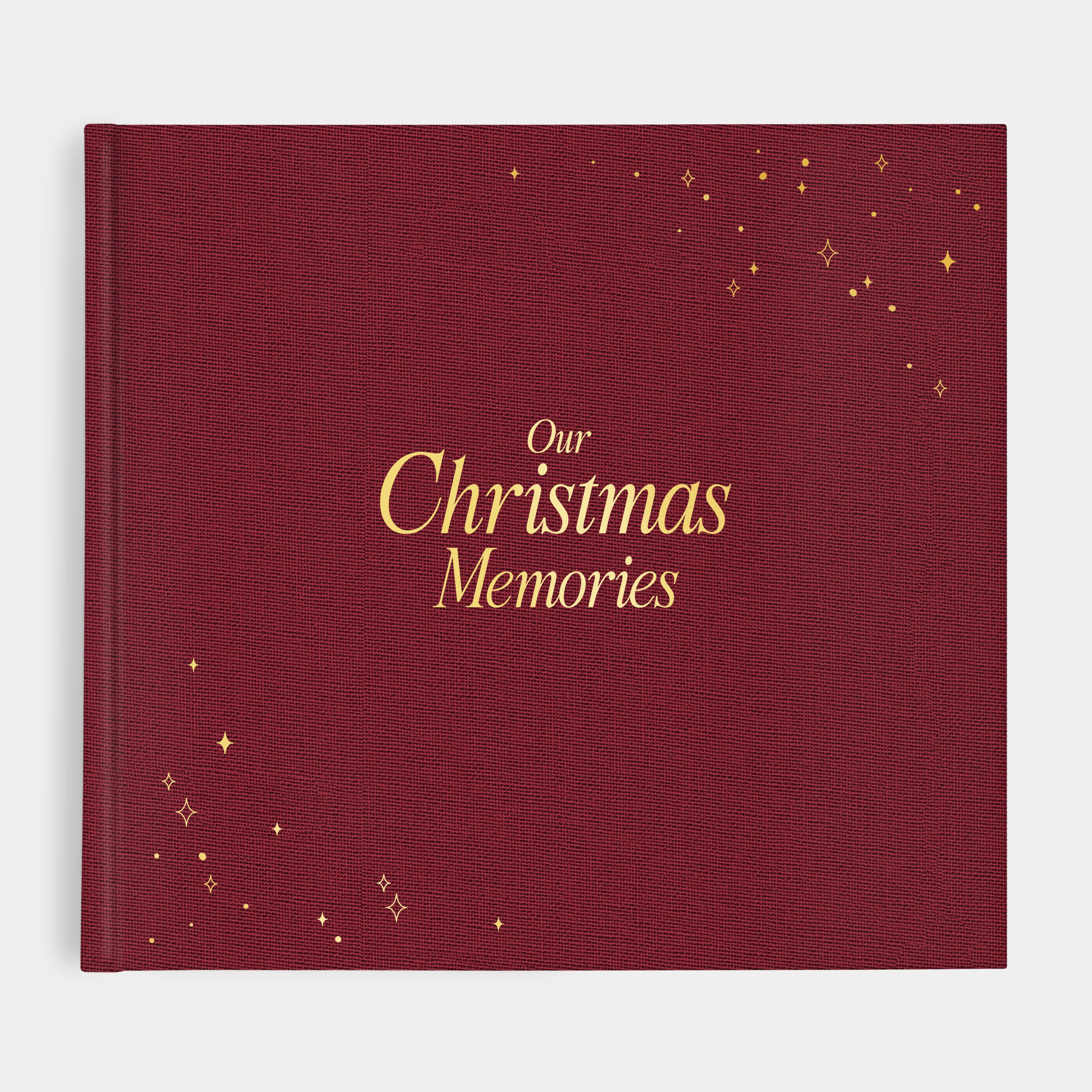 Erinnerungsbuch Weihnachten Familien rot