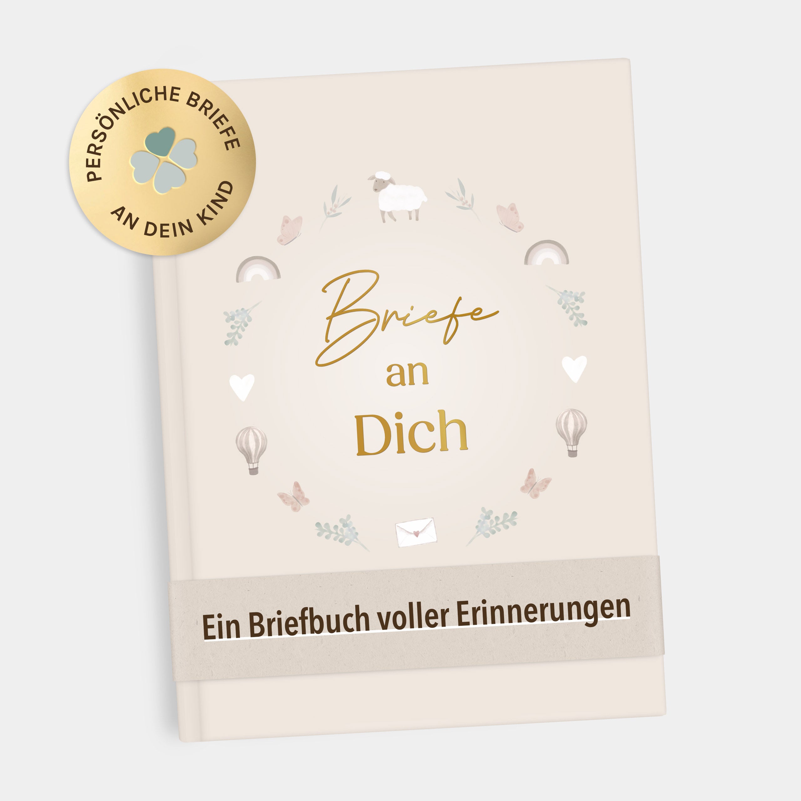 Erinnerungsbuch Briefe Baby Beige