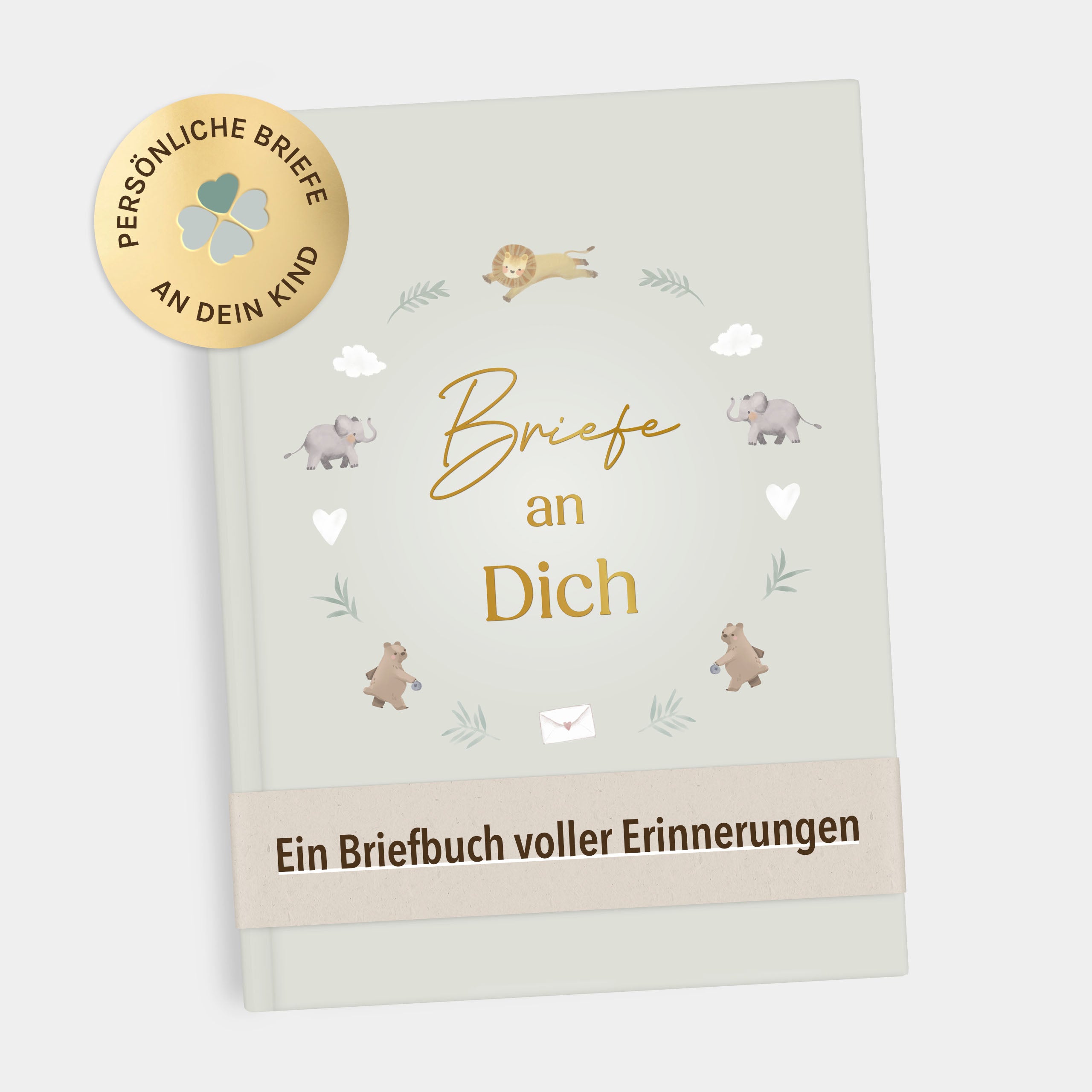 Erinnerungsbuch Briefe Baby Salbei